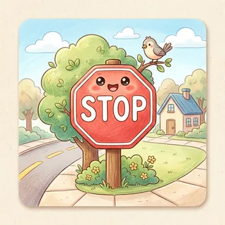 停 (tíng) — stop