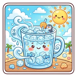 冰水 (bīng shuǐ) — ice water