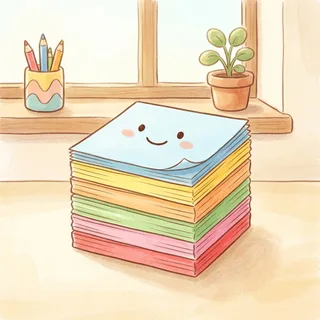 彩色纸 (cǎi sè zhǐ) — colored paper