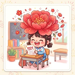 心花怒放 (xīn huā nù fàng) — burst with joy