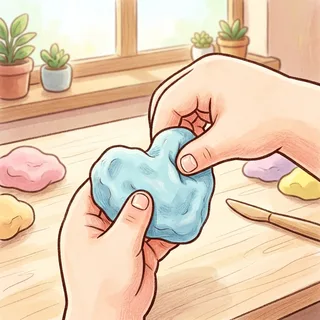 捏 (niē) — pinch or knead with fingers