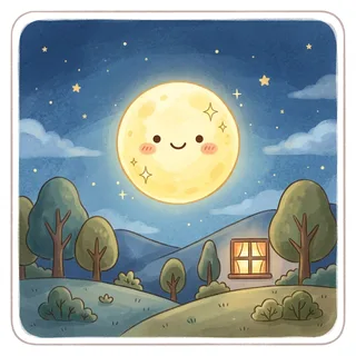 月亮 (yuè liang) — moon