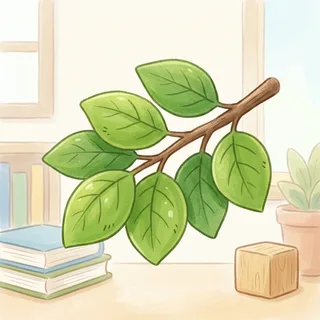 树叶 (shù yè) — tree leaves