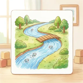河 (hé) — river