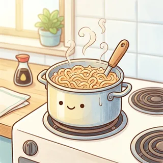 煮 (zhǔ) — boil; cook in water