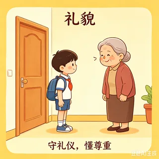 礼貌 (lǐ mào) — polite