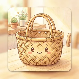 篮 (lán) — basket
