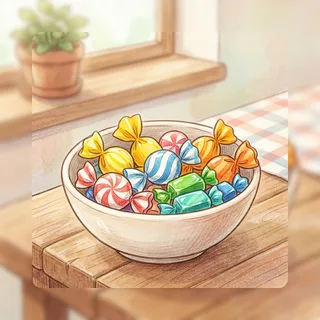 糖果 (táng guǒ) — sweet candy treat