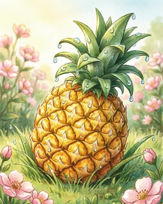 菠萝 (bō luó) — pineapple