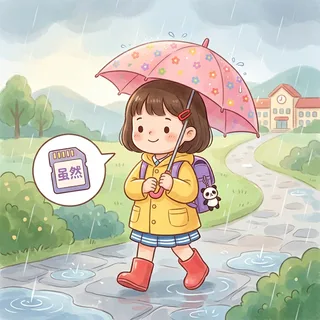 虽然 (suī rán) — although
